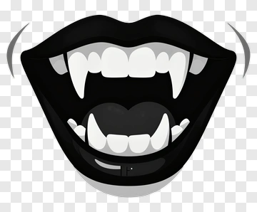Vampire Mouth With Fangs PNG