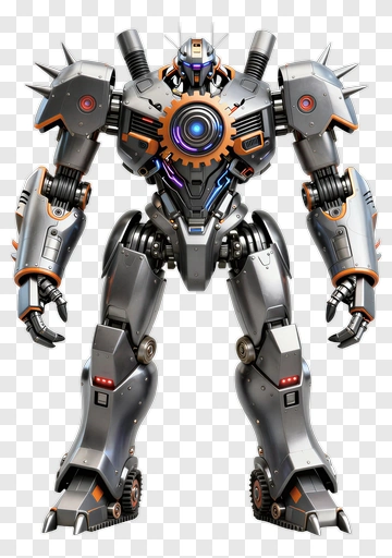 3D Robot With Mechanical Design PNG
