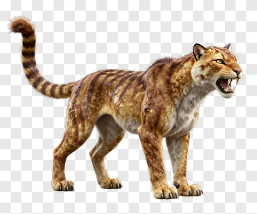 Realistic Saber-Toothed Tiger PNG