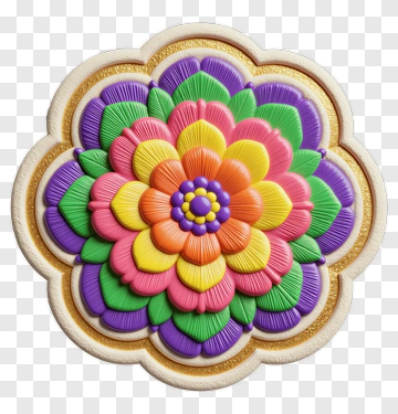 Colorful Flower Decoration PNG