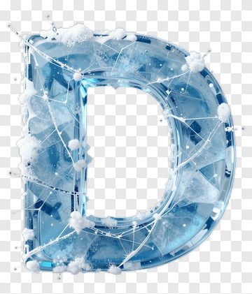 Ice Letter D PNG