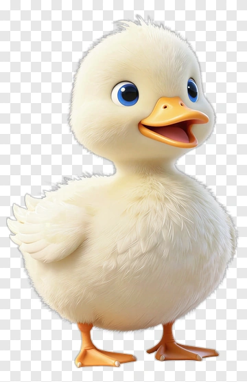 Cartoon Duckling Smiling PNG
