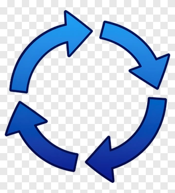 Blue Circular Arrows Icon PNG