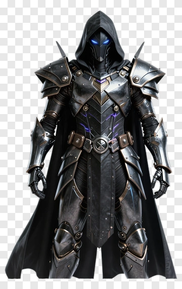 Futuristic Armored Character PNG