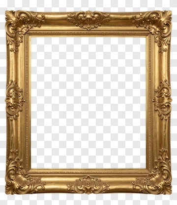Ornate Gold Picture Frame PNG