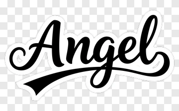 Angel Text Design PNG