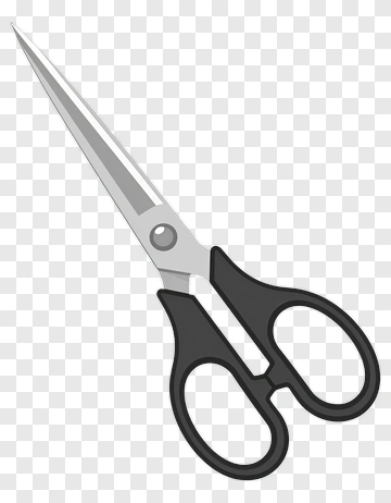 Scissors With Black Handles PNG