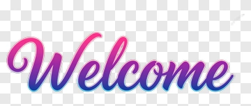 Welcome Text In Gradient Style PNG