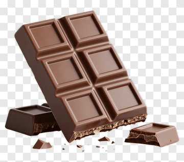 Chocolate Bar With Broken Pieces PNG