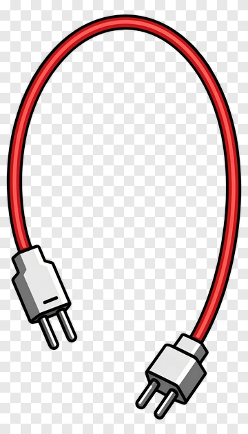 Red Electrical Power Cable PNG