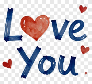 Love You With Hearts PNG