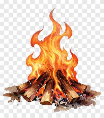 Campfire With Flames PNG
