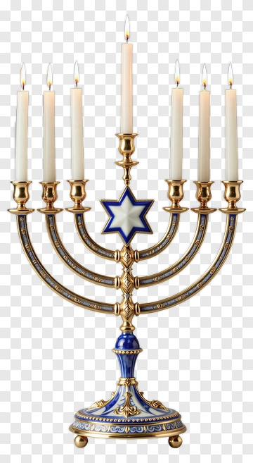 Menorah With Candles PNG