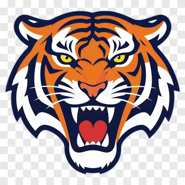 Angry Tiger Head Logo PNG