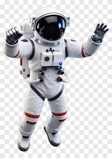 3D Astronaut Floating In Space PNG