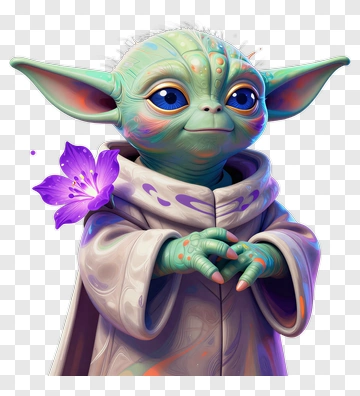 Fantasy Character Holding A Flower PNG