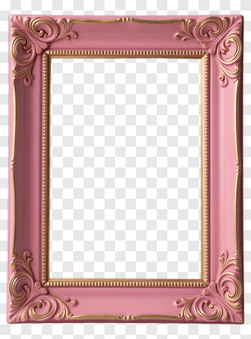 Vintage Pink Picture Frame PNG