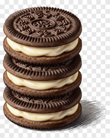 Stack Of Chocolate Sandwich Cookies PNG