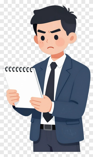 Businessman Holding A Notepad PNG