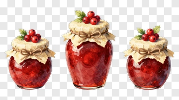 Jars Of Jam With Berries PNG