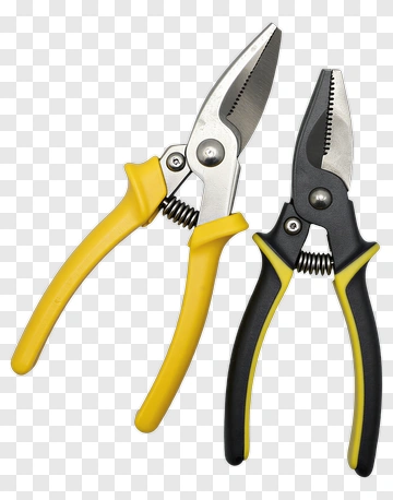 Pliers With Yellow And Black Handles PNG