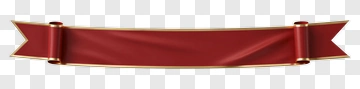 Red Ribbon Banner With Gold Edges PNG