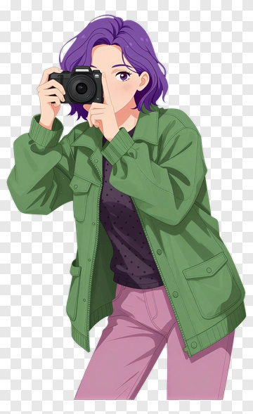 Woman Holding A Camera PNG