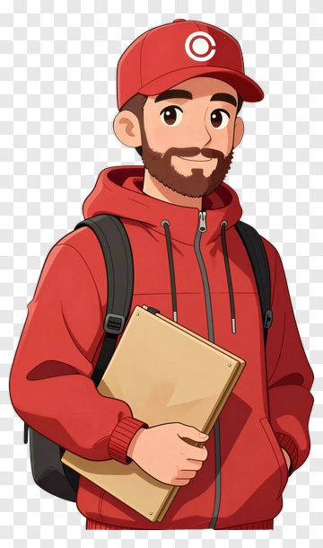 Cartoon Man Holding A Clipboard PNG