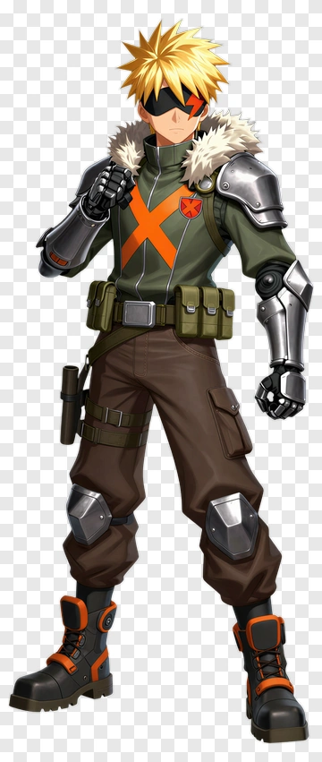 Futuristic Character In Combat Gear PNG