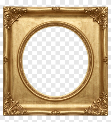 Gold Picture Frame PNG