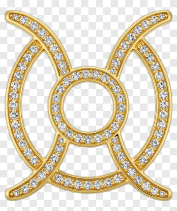Gold Jewelry Brooch With Diamonds PNG