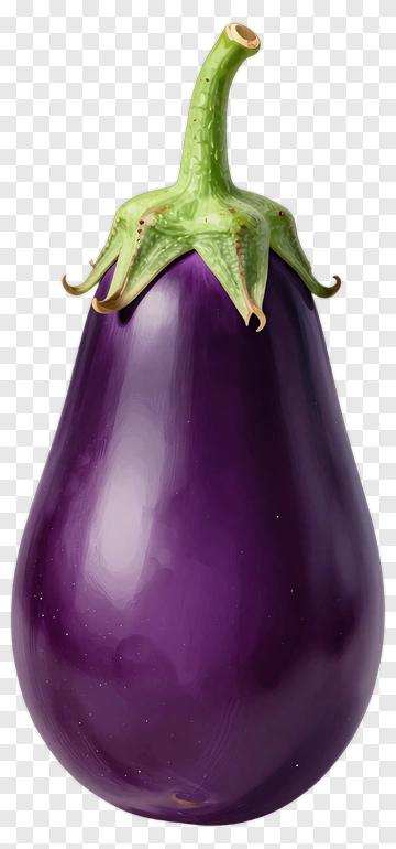 Fresh Purple Eggplant PNG
