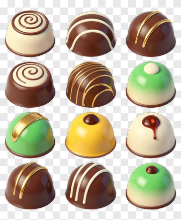 Colorful Chocolate Confectionery Assortment PNG