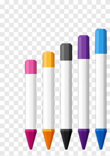 Colorful Markers In Various Shades PNG
