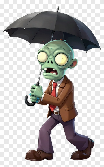Zombie Holding An Umbrella PNG