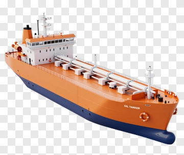 3D Oil Tanker Ship PNG