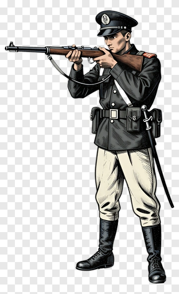 Soldier Aiming A Rifle PNG