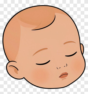 Sleeping Baby Face PNG