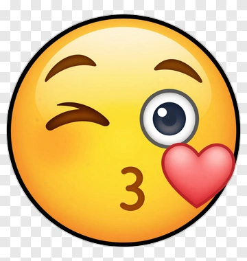 Kissing Face Emoji With Heart PNG