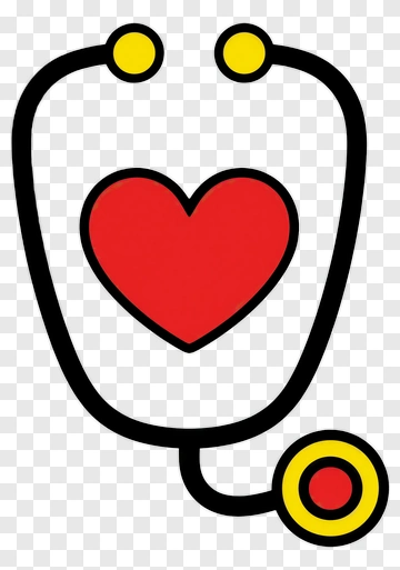 Cartoon Stethoscope With Heart PNG