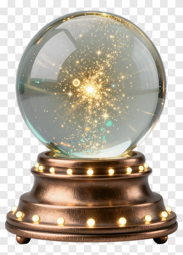Magic Snow Globe With Sparkling Stars PNG