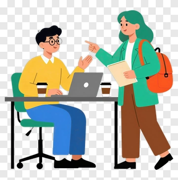 Business Team Collaborating At A Desk PNG