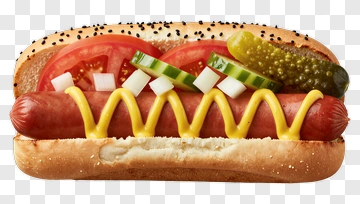Hot Dog With Toppings PNG