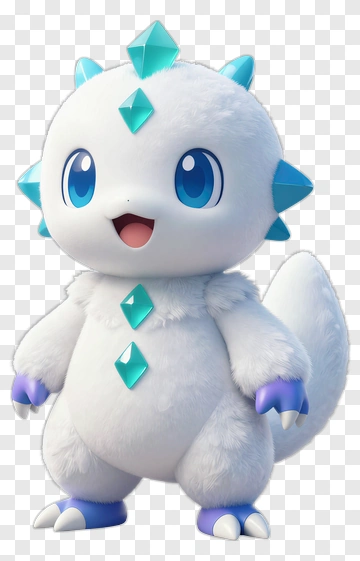 Cute Cartoon Ice Creature PNG