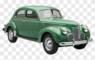 Vintage Green Car PNG