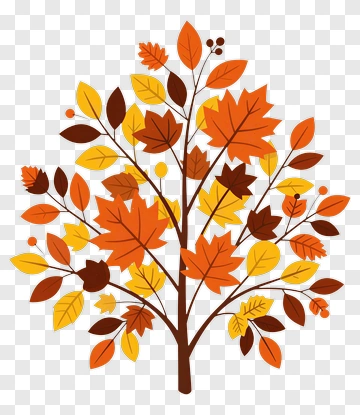 Colorful Autumn Tree With Leaves PNG