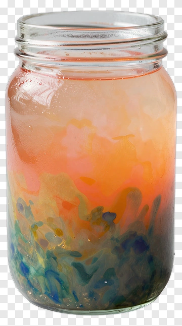 Colorful Jar Filled With Liquid PNG