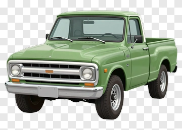 Green Pickup Truck PNG