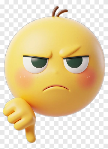 Angry Emoji With Thumbs Down Gesture PNG