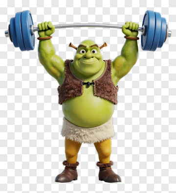 Shrek Lifting A Barbell PNG